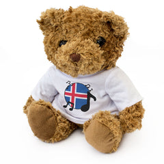 ICELAND FLAG (MUSICAL NOTES) - Teddy Bear - Icelandic Music Fan Gift Present