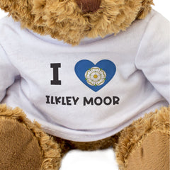 I LOVE ILKLEY MOOR (YORKSHIRE FLAG) - Teddy Bear - Cute - England Gift Present