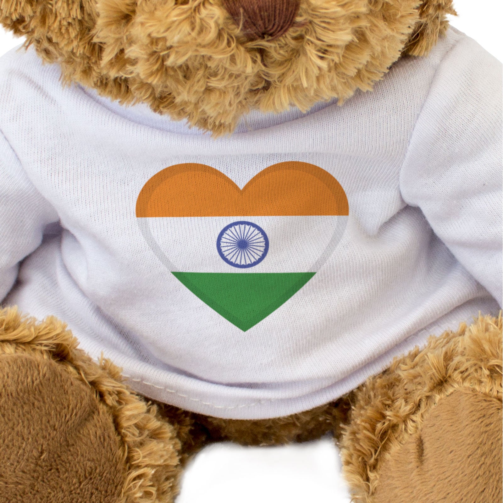 INDIA FLAG HEART - Teddy Bear - Cute Cuddly Soft Adorable - Indian Gift Present