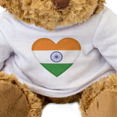 INDIA FLAG HEART - Teddy Bear - Cute Cuddly Soft Adorable - Indian Gift Present