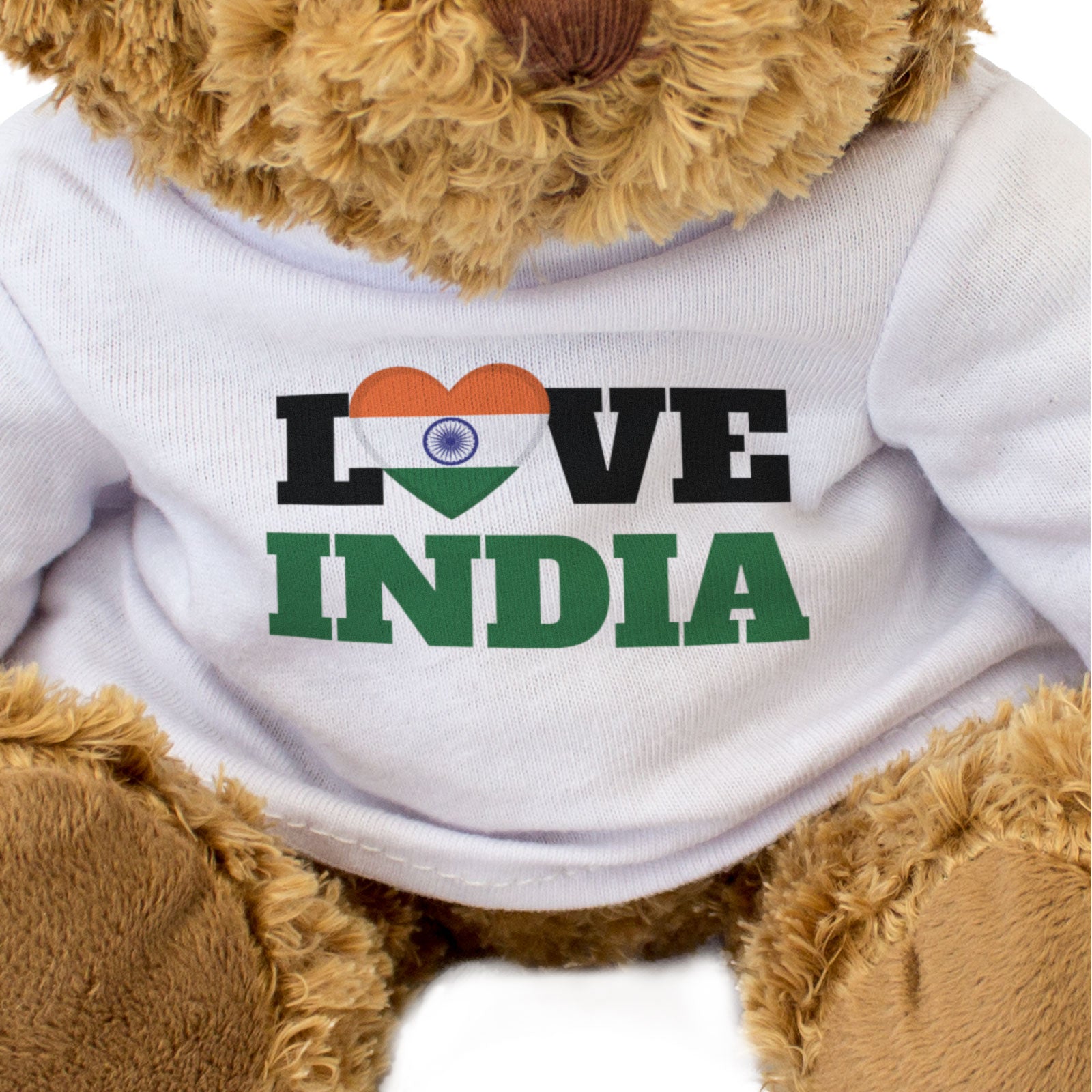 LOVE INDIA (FLAG HEART) - Teddy Bear - Cute Funny - Souvenir Gift Present
