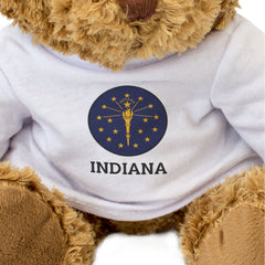 INDIANA FLAG ROUNDEL - Teddy Bear - Cute Cuddly Soft - USA Gift Present