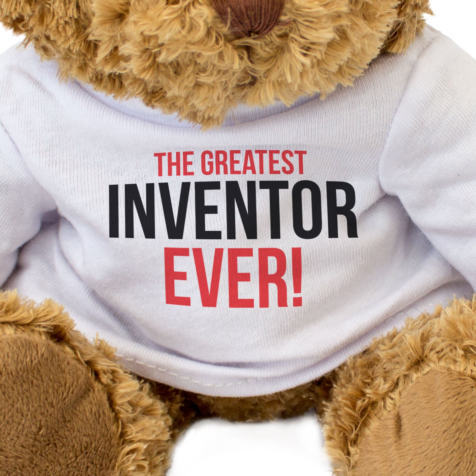 THE GREATEST INVENTOR EVER - Teddy Bear - Cute Cuddly Soft - Funny Gift Present