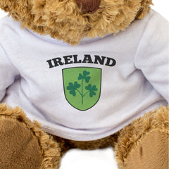 IRELAND (THREE SHAMROCKS ON GREEN FIELD) - Teddy Bear - Irish Gift Present