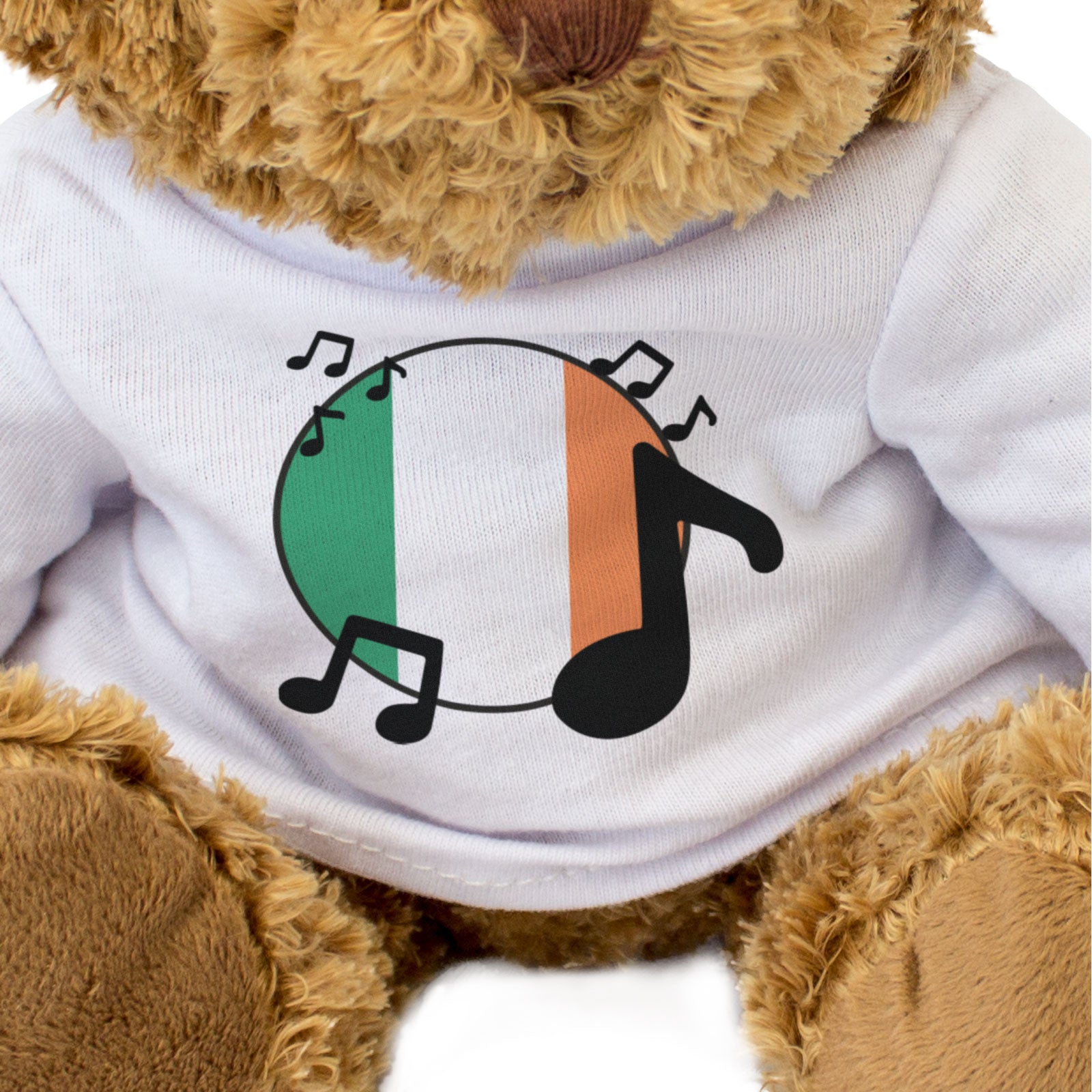 IRELAND FLAG (MUSICAL NOTES) - Teddy Bear - Cute Irish Music Fan Gift Present