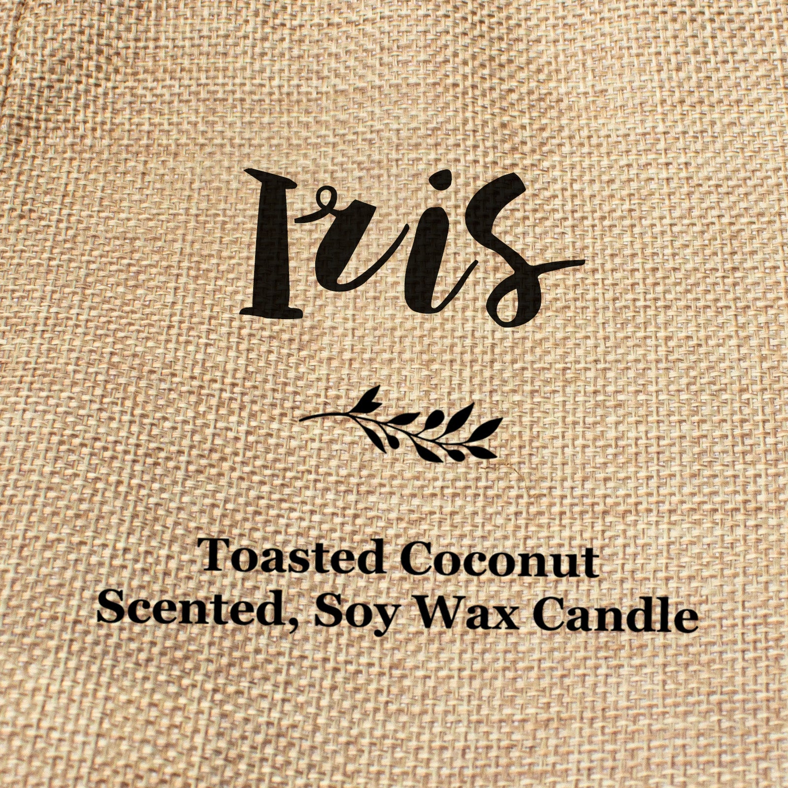 Iris personalised faux-burlap candle gift bag