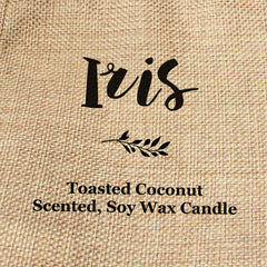 Iris personalised faux-burlap candle gift bag