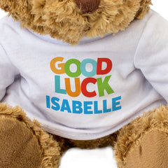 GOOD LUCK ISABELLE - Teddy Bear - Cute Cuddly Soft Adorable - Funny Gift Present