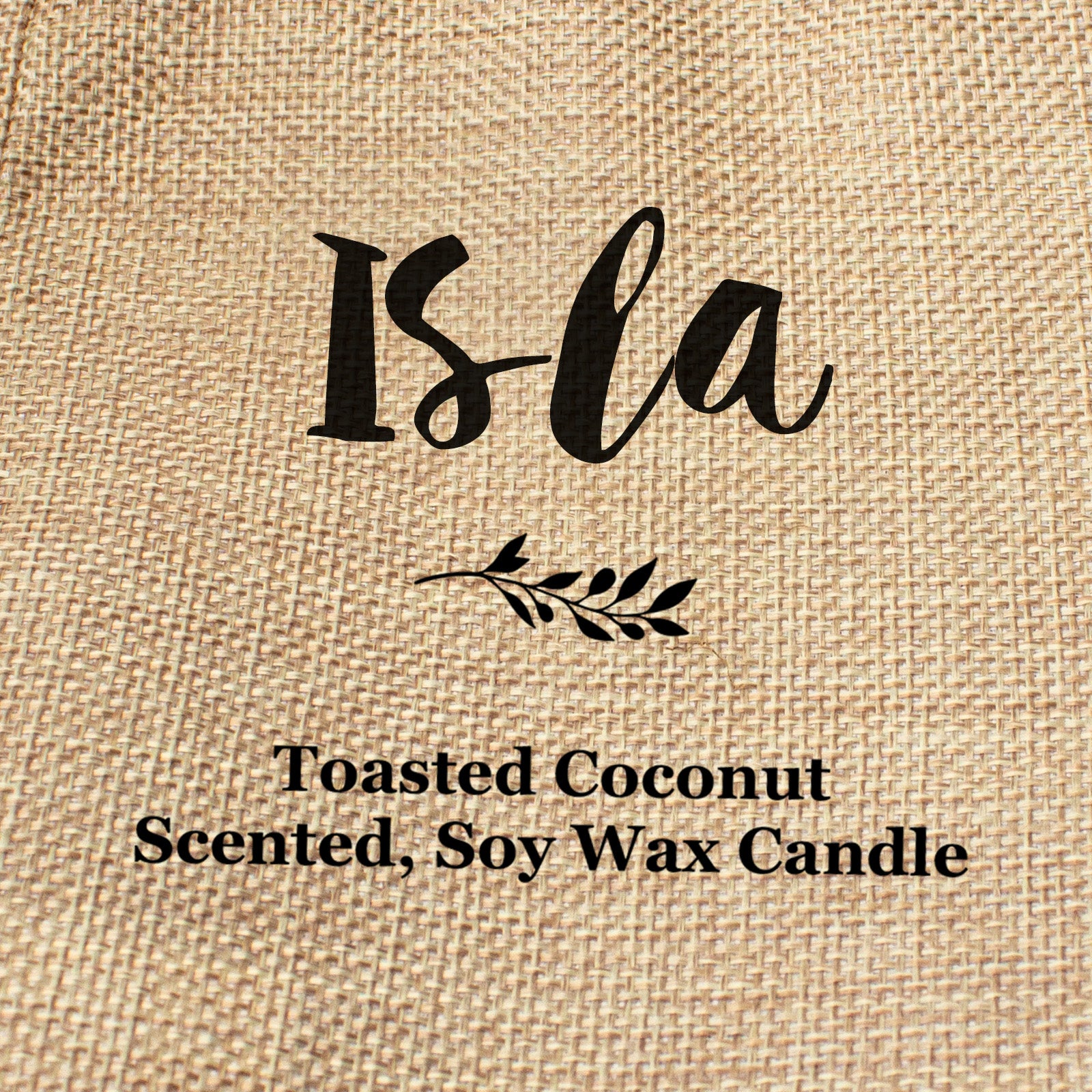 Isla personalised faux-burlap candle gift bag
