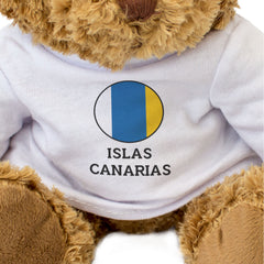 ISLAS CANARIAS FLAG ROUNDEL - Teddy Bear - Canary Islands Souvenir Gift Present