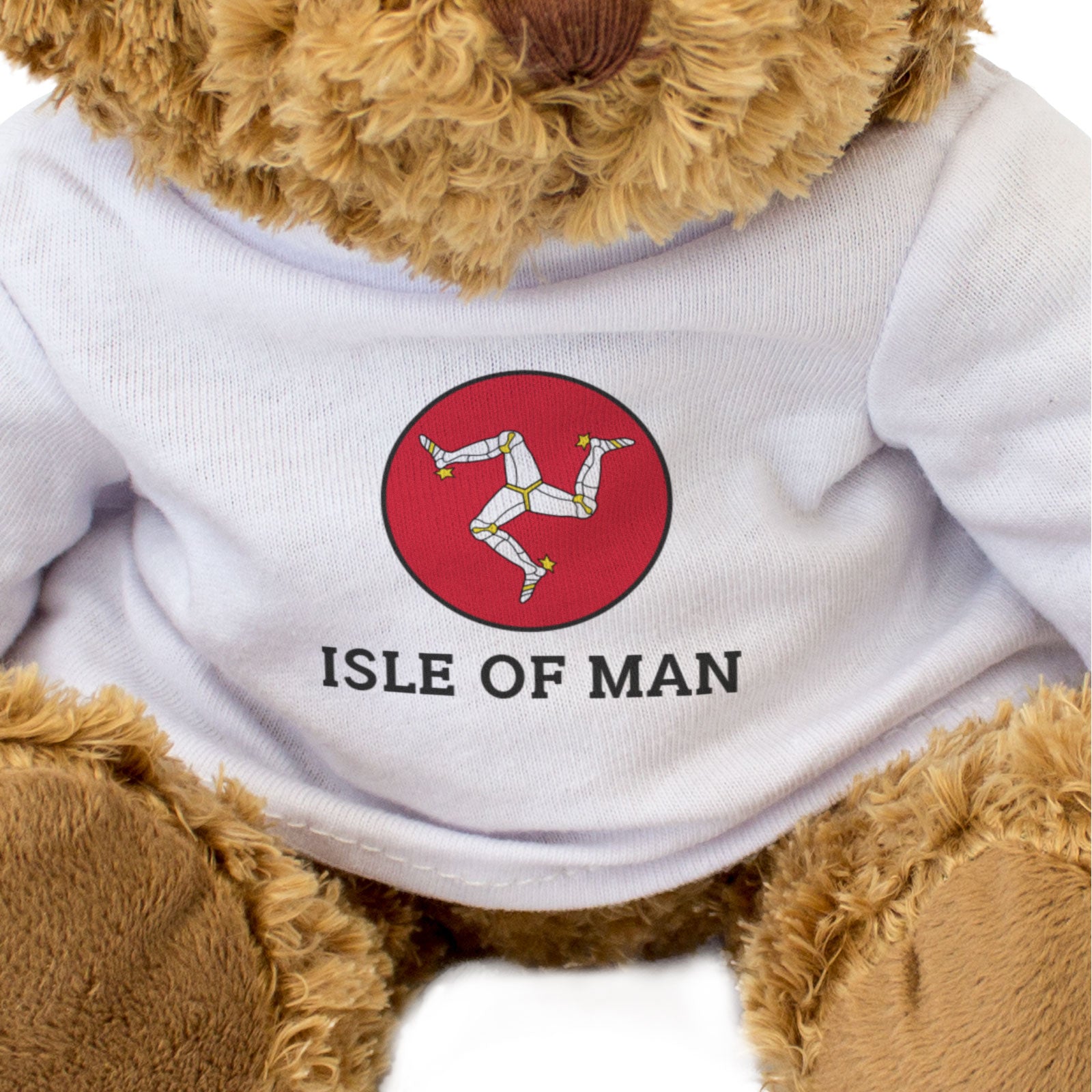 ISLE OF MAN FLAG ROUNDEL - Teddy Bear - Cute Cuddly Soft - Gift Present