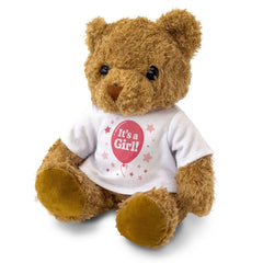 IT'S A GIRL! - Cute Cuddly Soft Adorable - Teddy Bear - Gender Reveal Gift Present