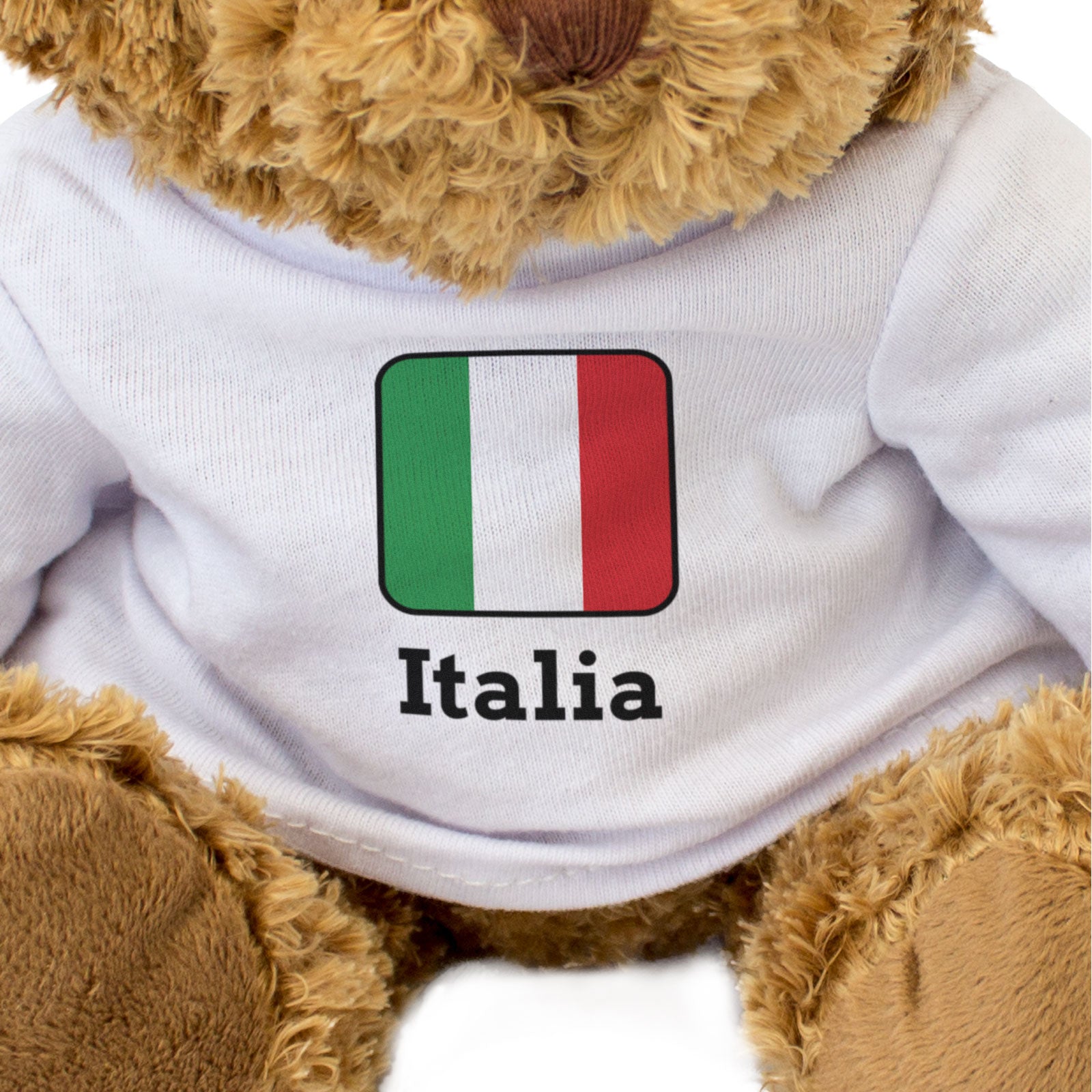 ITALIA FLAG SQUARE - Teddy Bear - Cute Funny - Italy Souvenir Gift Present