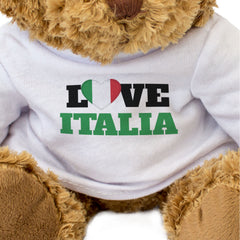 LOVE ITALIA (FLAG HEART) - Teddy Bear - Funny Italian Souvenir Gift Present