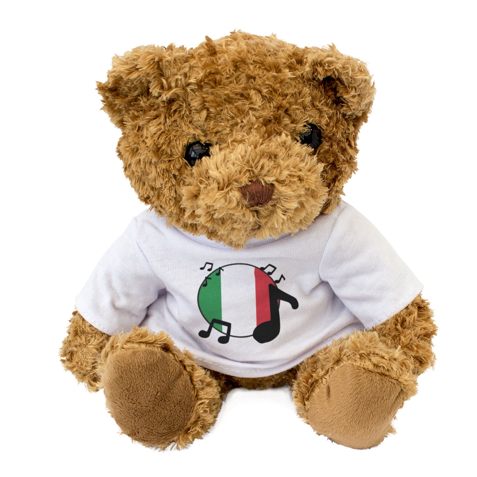 ITALY FLAG (MUSICAL NOTES) - Teddy Bear - Cute Italian Music Fan Gift Present