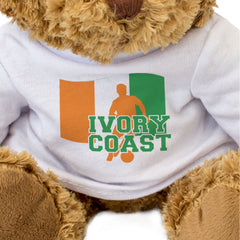 IVORY COAST FLAG (FOOTBALL) - Teddy Bear - Côte d'Ivoire Soccer Fan Gift Present