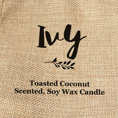 Ivy personalised faux-burlap candle gift bag