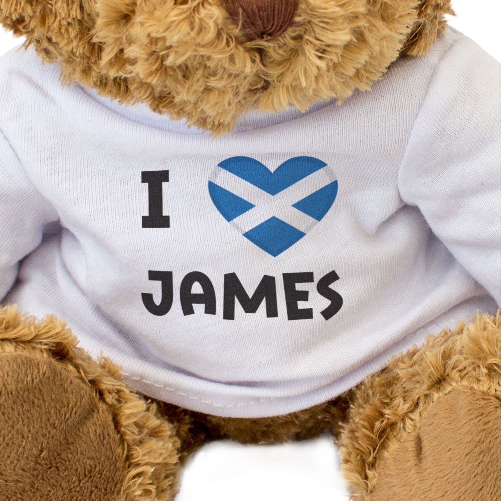 I LOVE JAMES (SCOTLAND FLAG) - Teddy Bear - Cute - Funny Scottish Gift Present