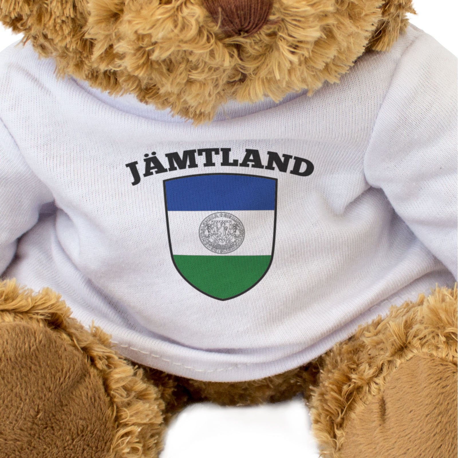 JÄMTLAND FLAG (STRIPES) - Teddy Bear - Cute Cuddly Soft - Sweden Gift Present