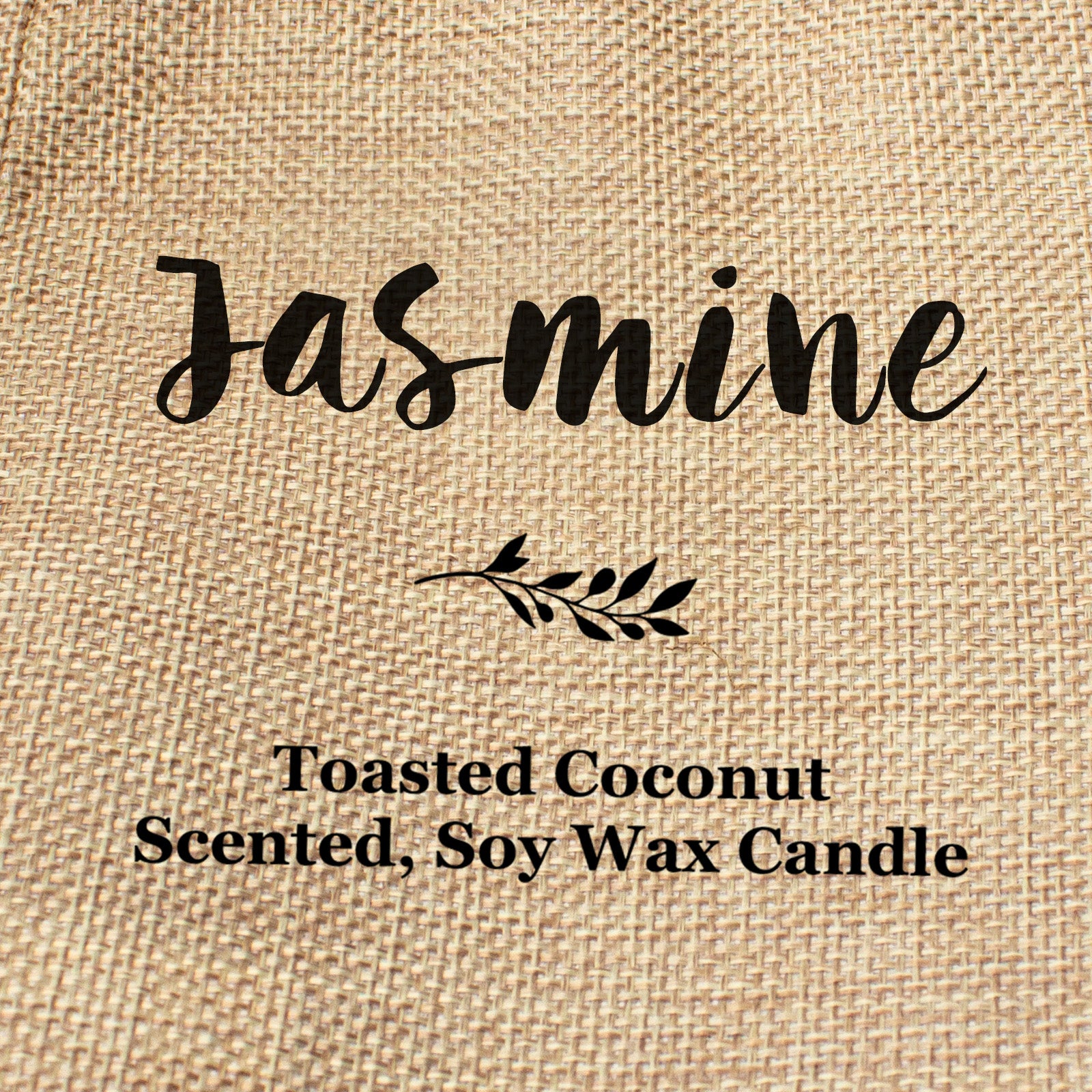 Jasmine personalised faux-burlap candle gift bag