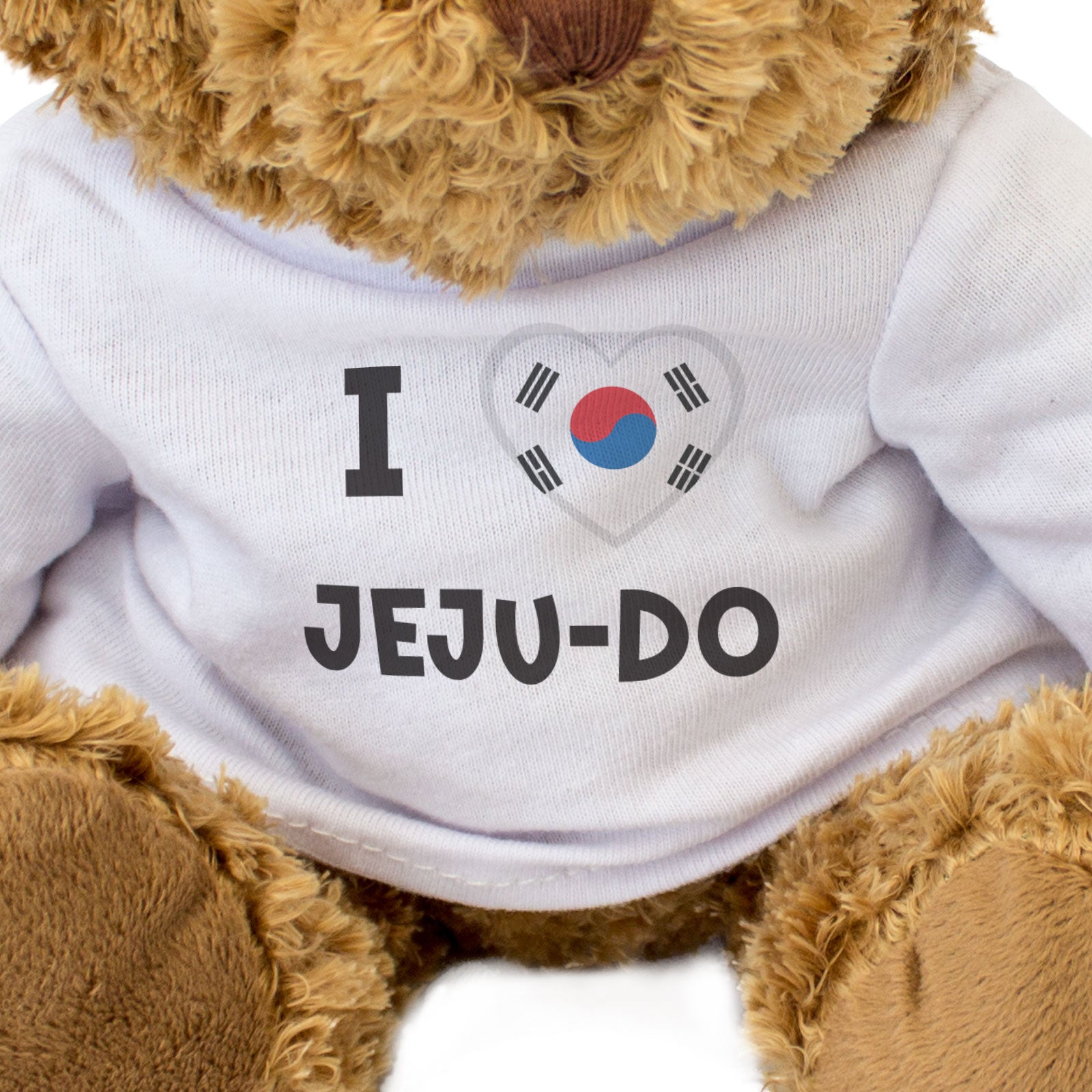 I LOVE JEJU-DO (SOUTH KOREA FLAG) - Teddy Bear - Funny Souvenir Gift Present