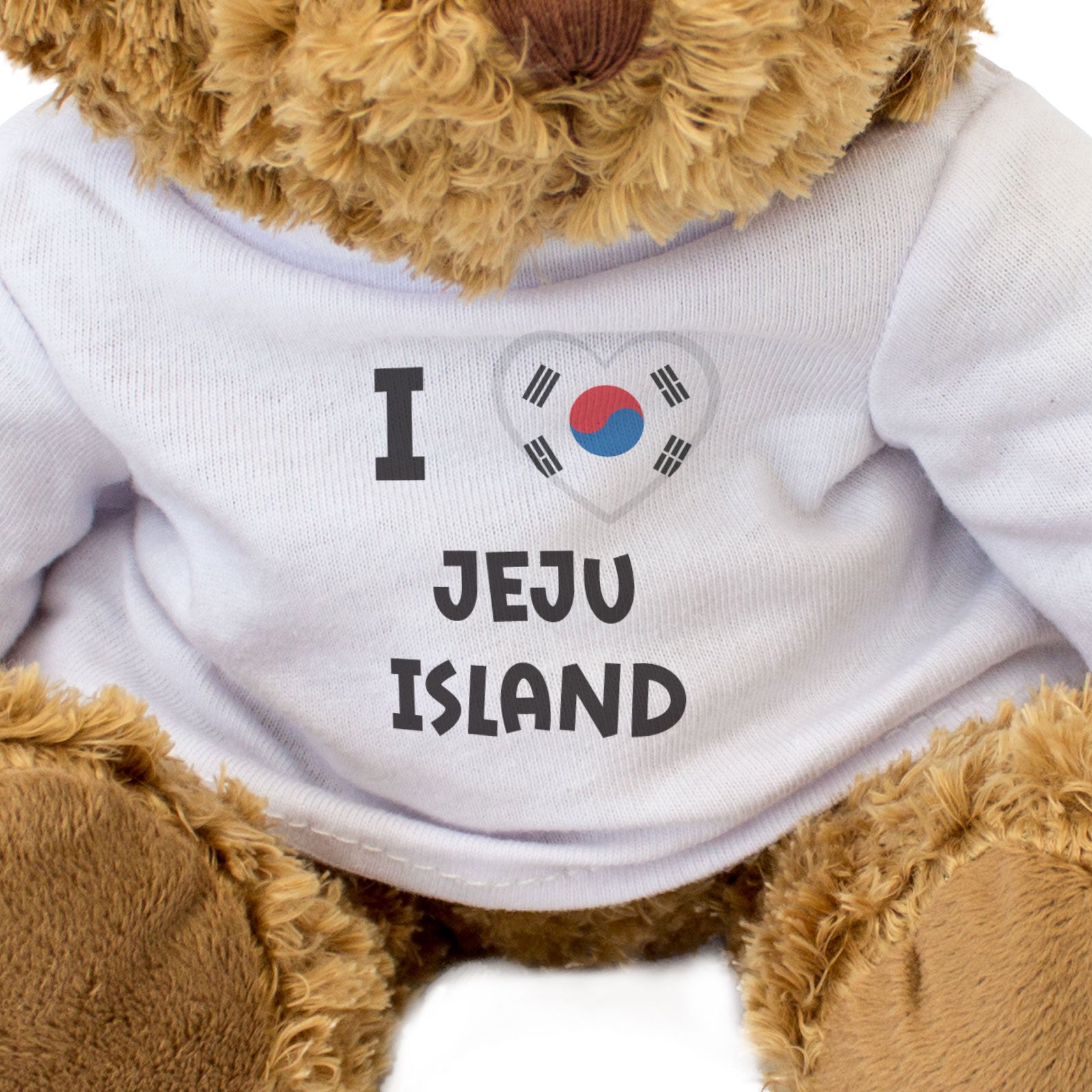 I LOVE JEJU ISLAND (SOUTH KOREA FLAG) - Teddy Bear - Funny Souvenir Gift Present