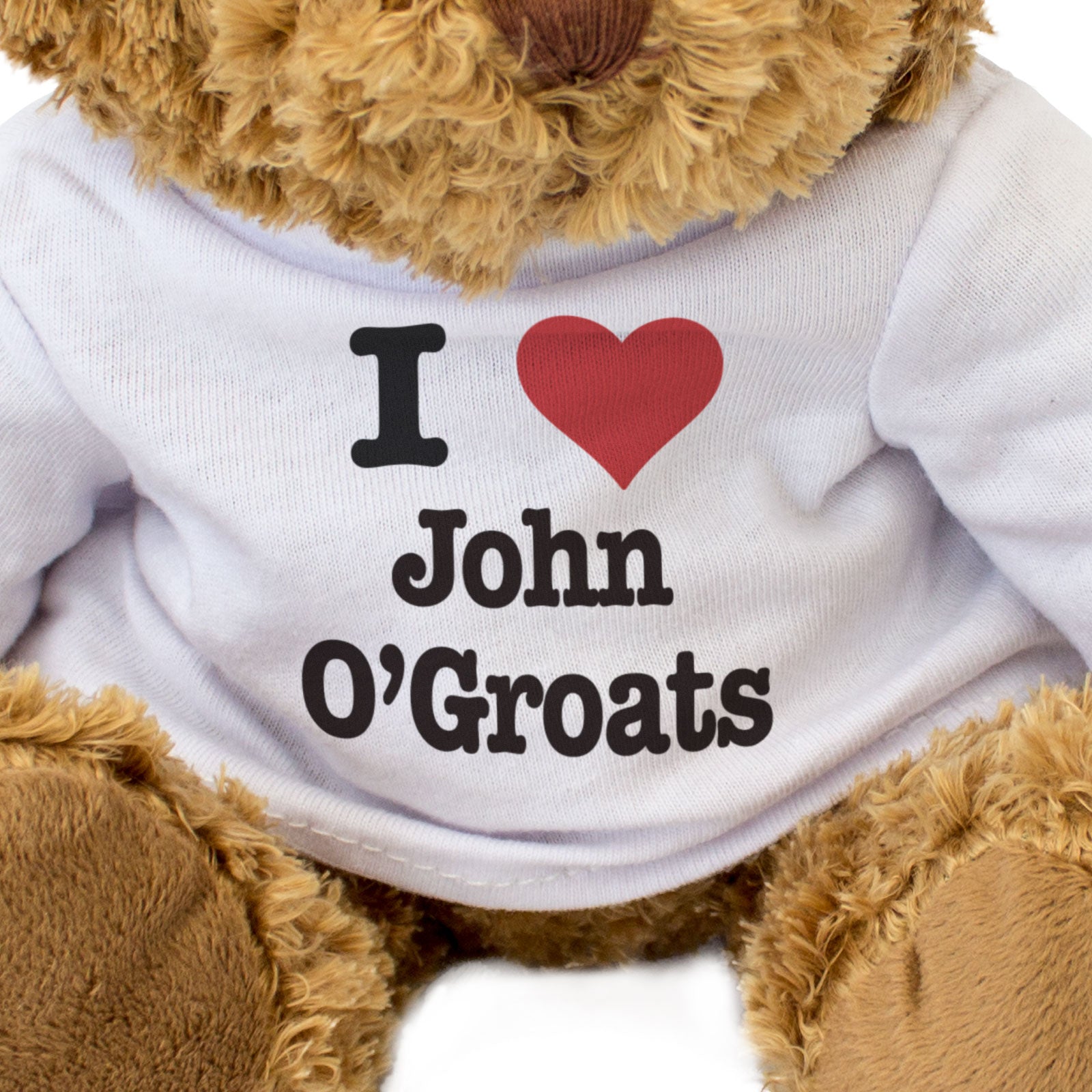 I LOVE JOHN O'GROATS - Teddy Bear - Cute Cuddly Soft - Scotland Gift Present