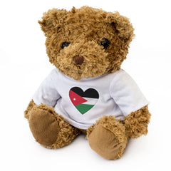 JORDAN FLAG HEART - Teddy Bear - Cute Funny - Jordanian Souvenir Gift Present