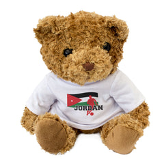 JORDAN FLAG (FOOTBALL) - Teddy Bear - Cute - Jordanian Soccer Fan Gift Present