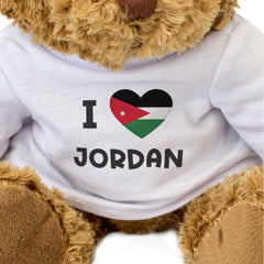 I LOVE JORDAN FLAG - Teddy Bear - Cute Funny - Jordanian Souvenir Gift Present