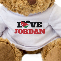 LOVE JORDAN (FLAG HEART) - Teddy Bear - Cute Funny - Souvenir Gift Present