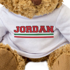 JORDAN FLAG STRIPES - Teddy Bear - Cute Funny - Jordanian Souvenir Gift Present