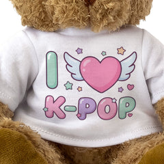 I LOVE K-POP (PINK HEART) - Teddy Bear - Cute Cuddly Funny Soft - Gift Present