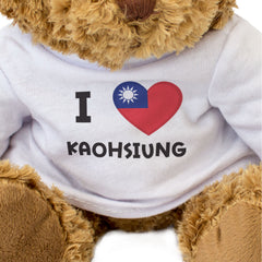 I LOVE KAOHSIUNG (TAIWAN FLAG) - Teddy Bear - Cute Funny Souvenir Gift Present