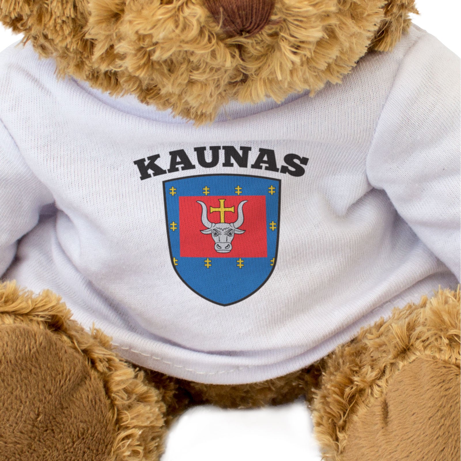 KAUNAS FLAG - Teddy Bear - Cute Cuddly Soft Adorable - Lithuania Gift Present