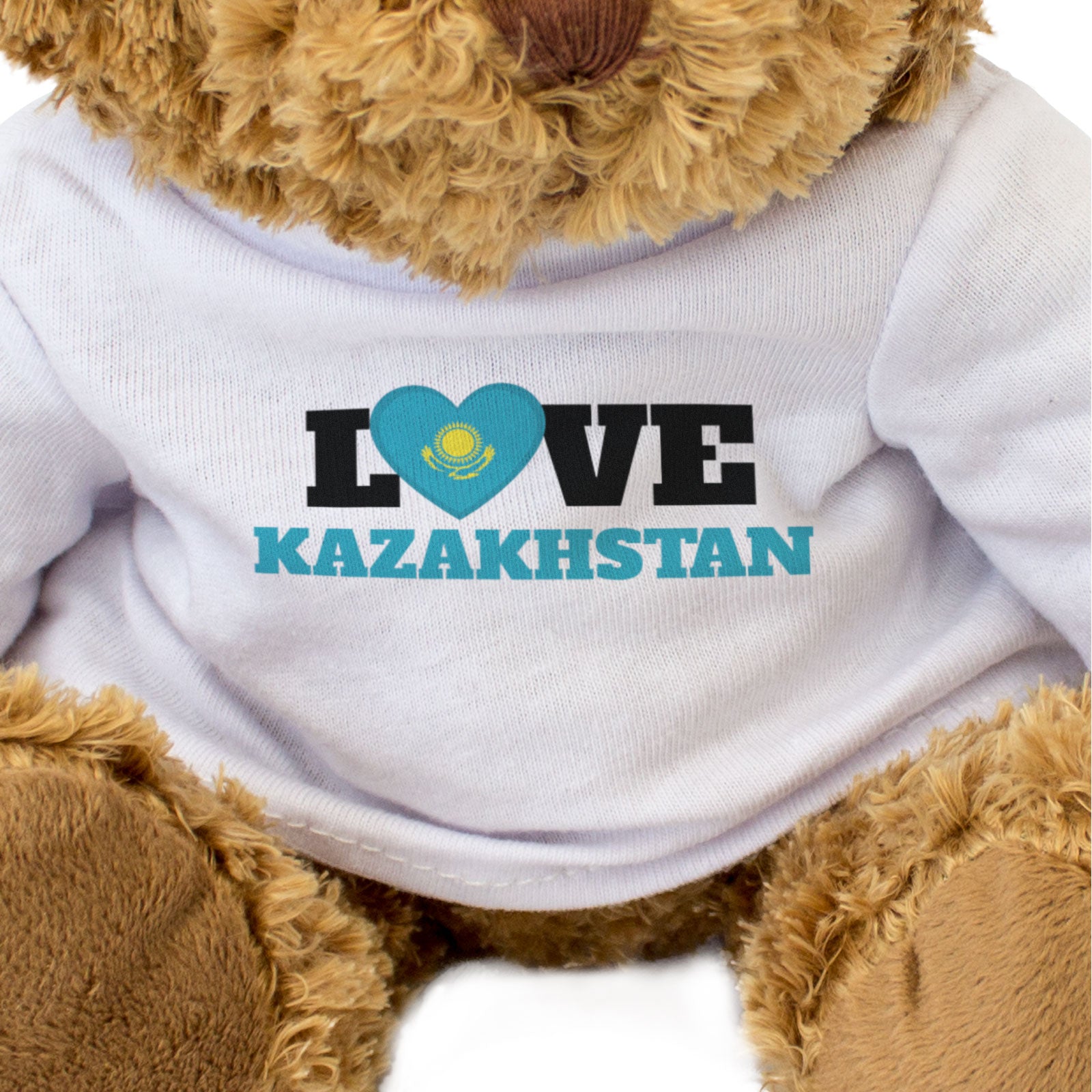 LOVE KAZAKHSTAN (FLAG HEART) - Teddy Bear - Cute Funny - Souvenir Gift Present