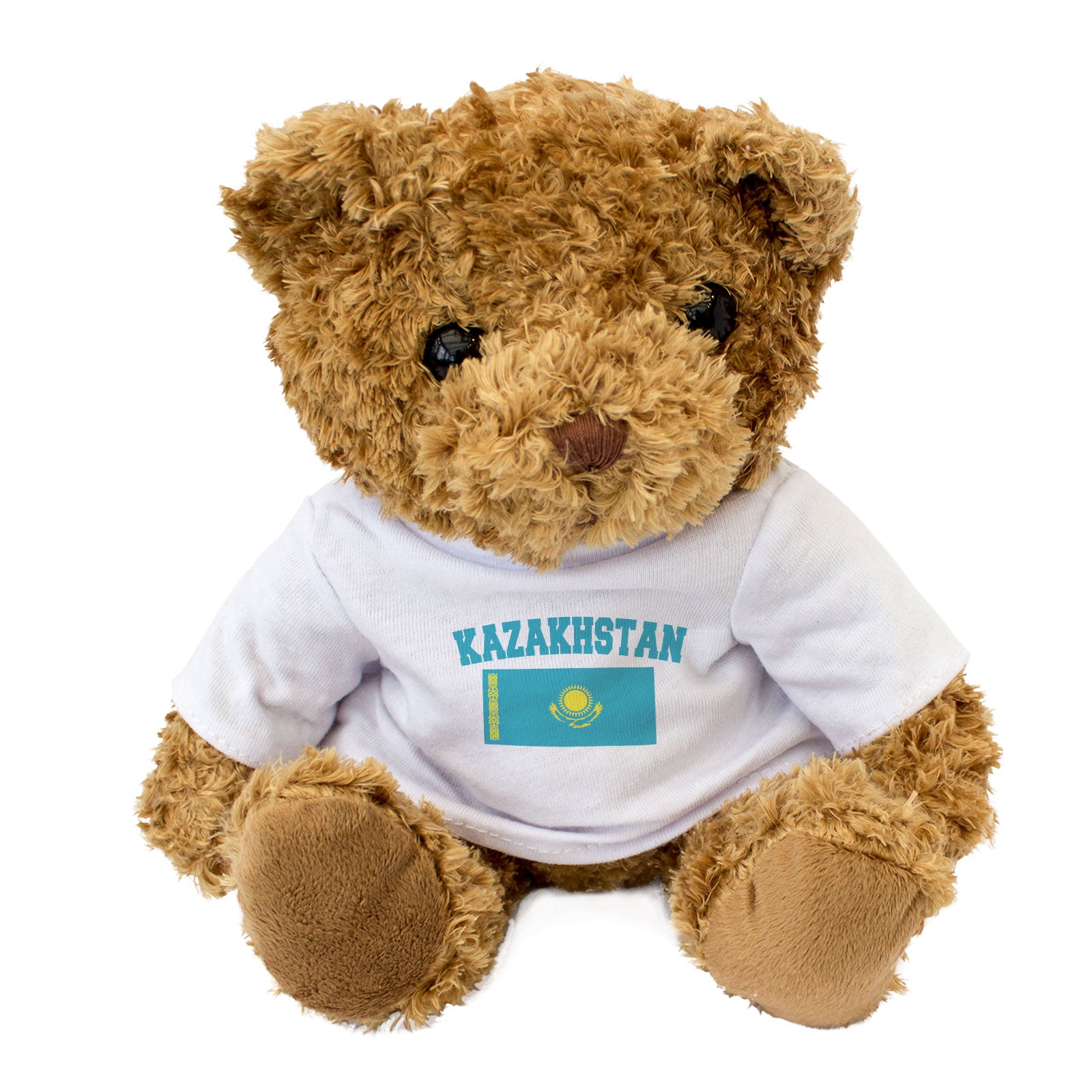 KAZAKHSTAN + FLAG - Teddy Bear - Cute Cuddly Soft - Funny Souvenir Gift Present