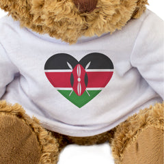 KENYA FLAG HEART - Teddy Bear - Cute Cuddly Soft - Kenyan Gift Present