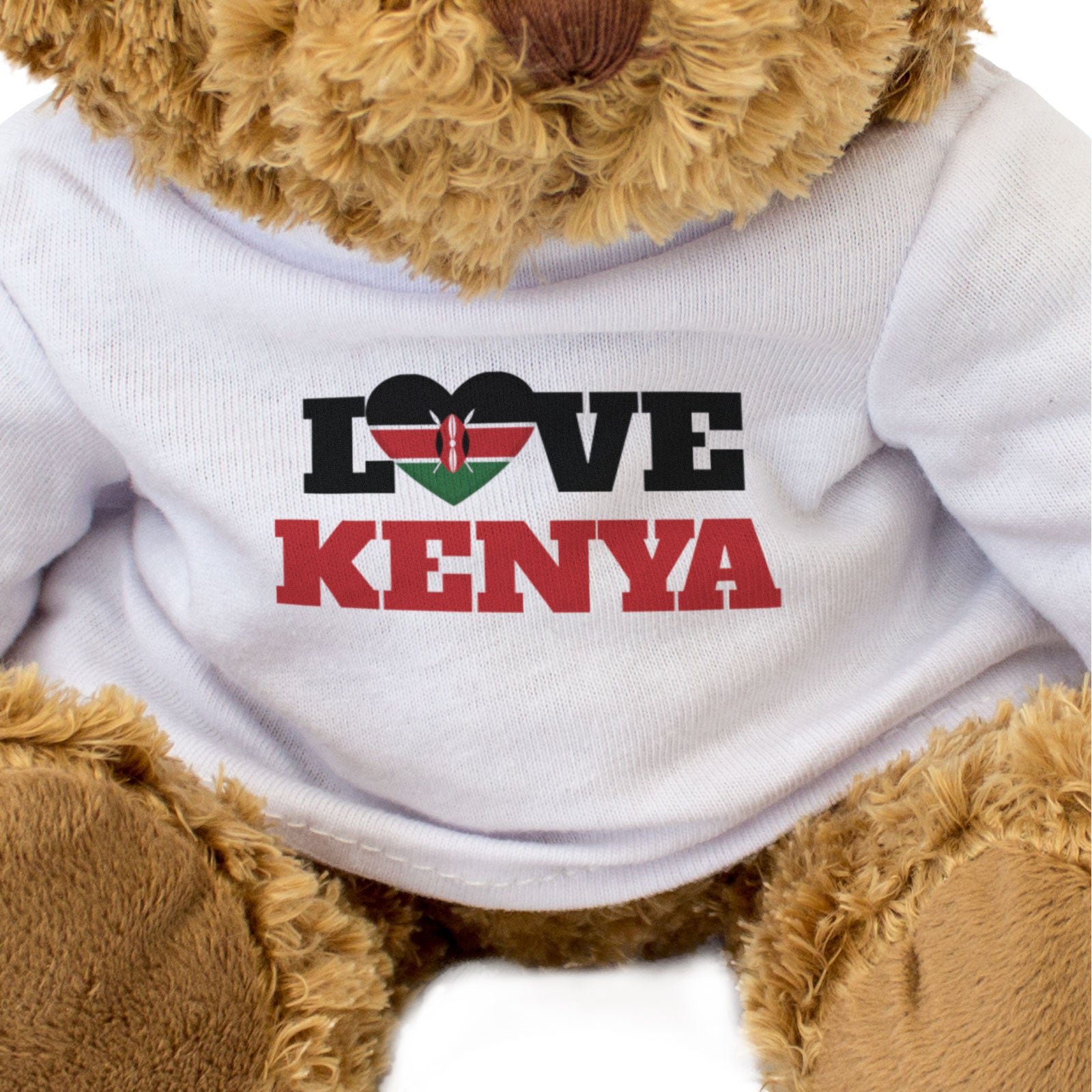 LOVE KENYA (FLAG HEART) - Teddy Bear - Cute - Funny Souvenir Gift Present