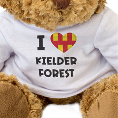 I LOVE KIELDER FOREST (NORTHUMBERLAND FLAG) - Teddy Bear - Funny Gift Present