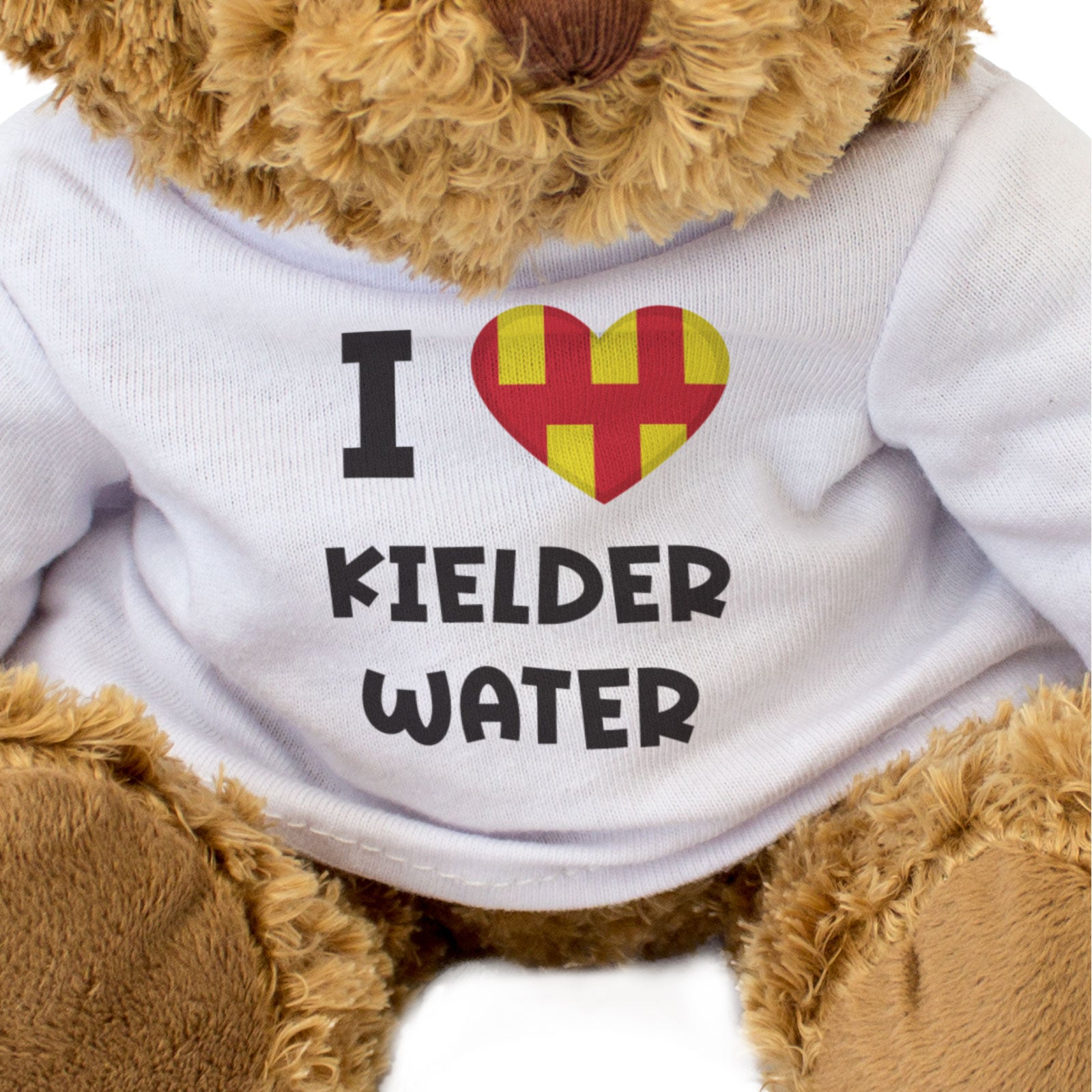 I LOVE KIELDER WATER (NORTHUMBERLAND FLAG) - Teddy Bear - Funny Gift Present