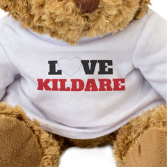 LOVE KILDARE (COUNTY COLOURS HEART) - Teddy Bear - Funny Ireland Gift Present