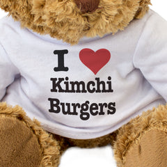I LOVE KIMCHI BURGERS - Teddy Bear - Cute Funny Soft Adorable - Gift Present