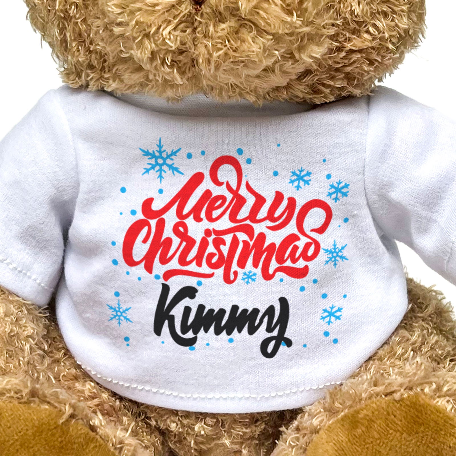 MERRY CHRISTMAS KIMMY - Teddy Bear - Cute Cuddly Soft - Xmas Gift Present