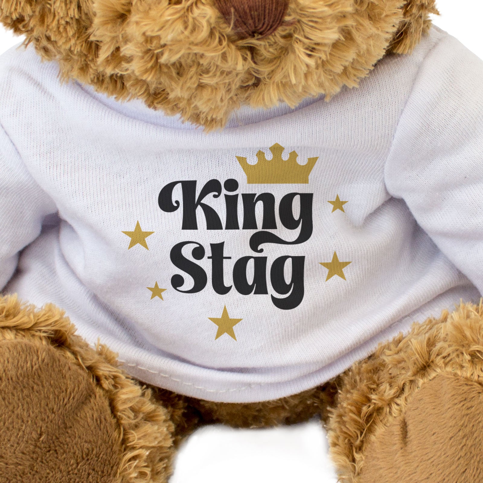 KING STAG - Teddy Bear - Cute Cuddly Soft Adorable - Funny Stag Do Gift Present