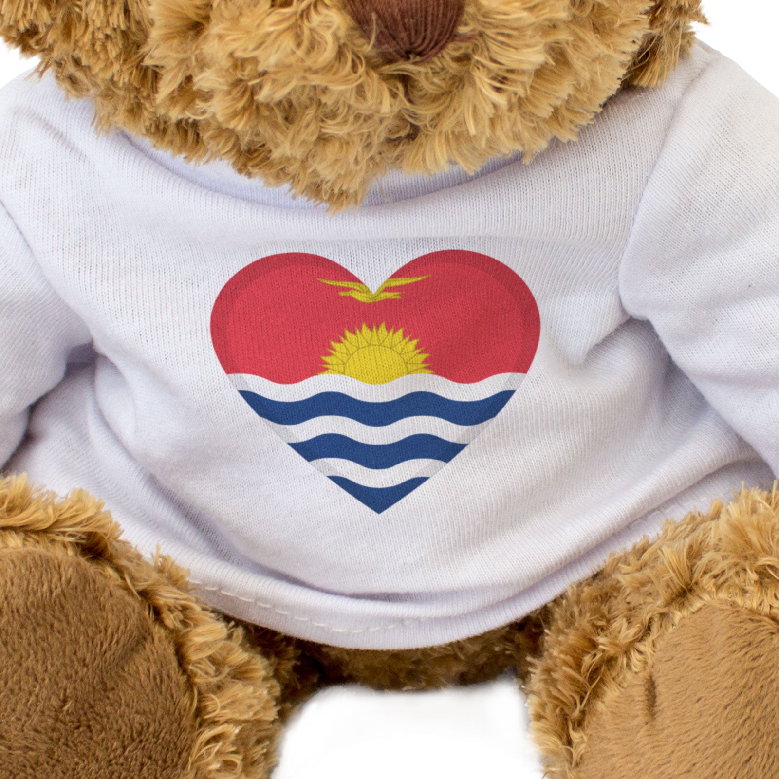 KIRIBATI FLAG HEART - Teddy Bear - Cute Cuddly Soft Adorable - Gift Present