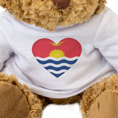 KIRIBATI FLAG HEART - Teddy Bear - Cute Cuddly Soft Adorable - Gift Present
