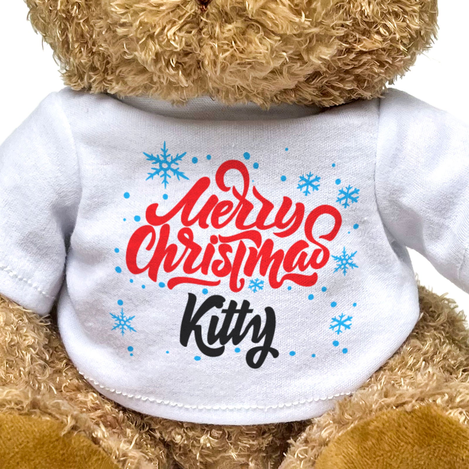 MERRY CHRISTMAS KITTY - Teddy Bear - Cute Cuddly Soft - Xmas Gift Present