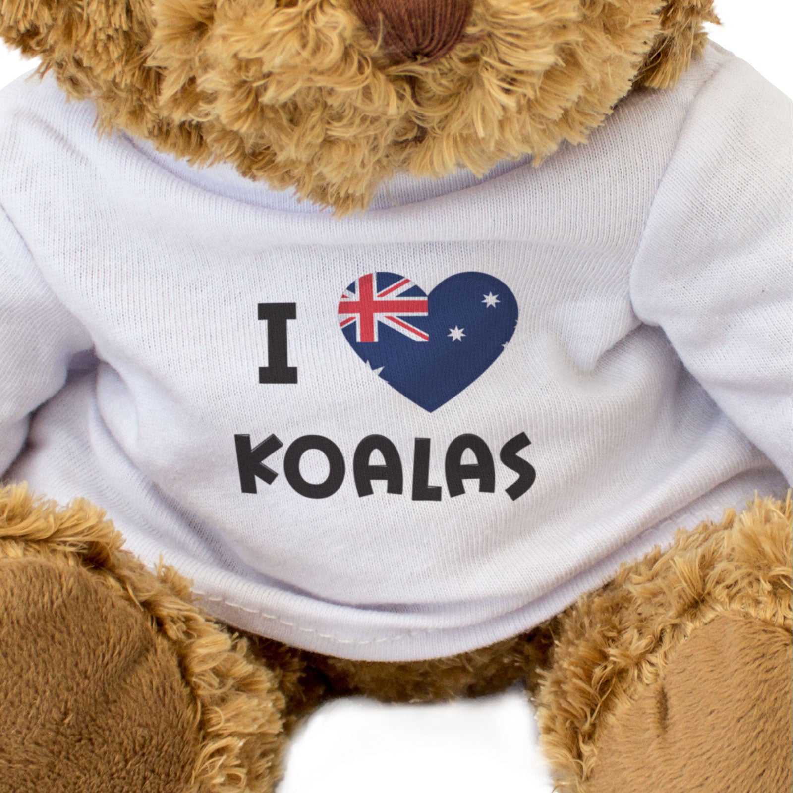 I LOVE KOALAS (AUSTRALIA FLAG) - Teddy Bear - Cute Funny - Gift Present