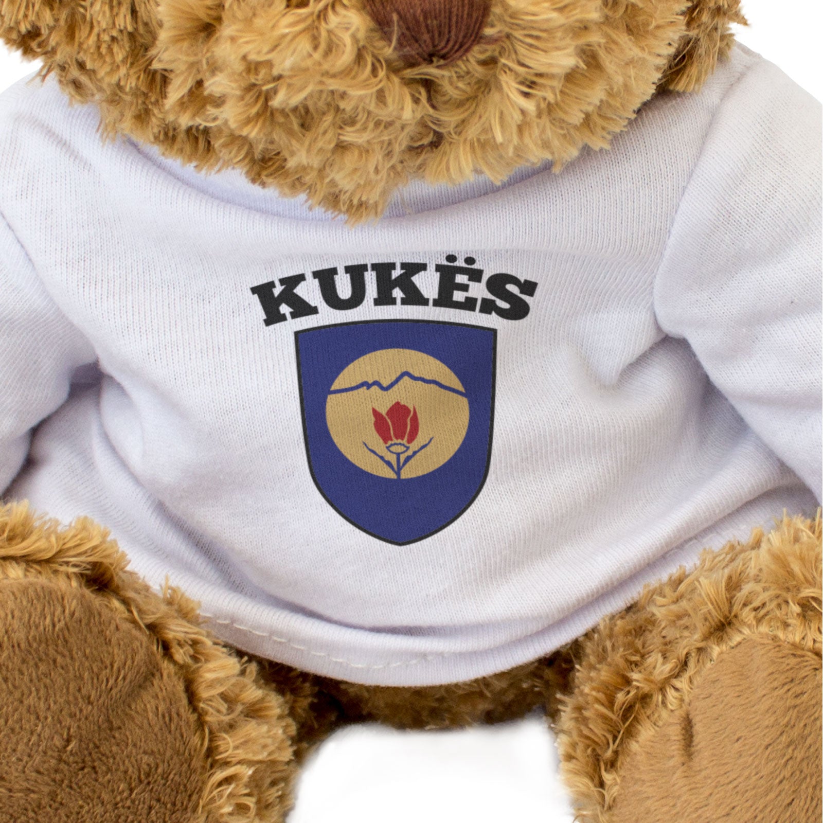 KUKËS COUNTY FLAG - Teddy Bear - Cute Cuddly Soft - Albania Gift Present